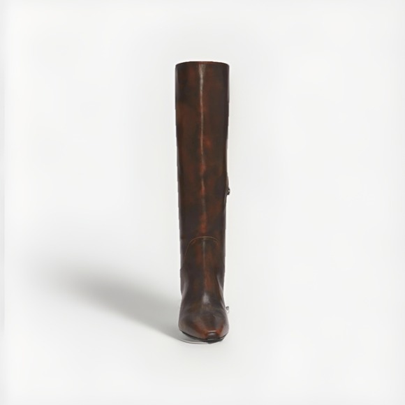 Vince Camuto Avriah Wide Calf Knee High Boots Women's 6.5 Dark Caramel Leather - Picture 3 of 7